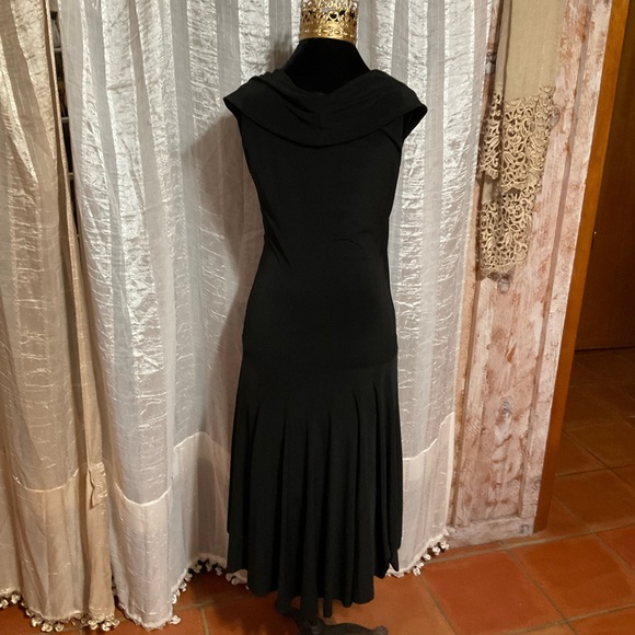 Sinequonone made in France Shawl Collar Drop Waist Dress S/M EUC - Picture 9 of 10